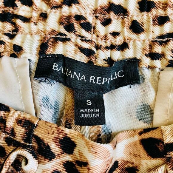 Banana Republic Leopard Print Pull On Casual Ankle Pants - Picture 4 of 14